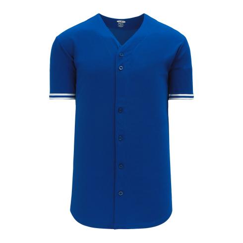Athletic Knit Full Button Baseball Jersey with Braided Trim (BA5500)